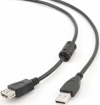 Kabelis Gembird USB Male - USB Female 1.8m Black (CCF-USB2-AMAF-6