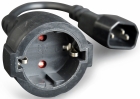 Кабель-адаптер Gembird Power adapter kab C14 input and Schuko output (PC-SFC14M-01