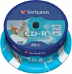 Blank CD-R AZO Verbatim 700MB 1x-52x Wide Printable, ID Bran,25 Pack Spindle (43439V