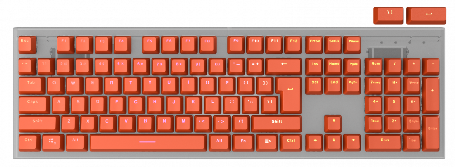 Keyboard keys Genesis Lead 300 Orange (NAG-2006)