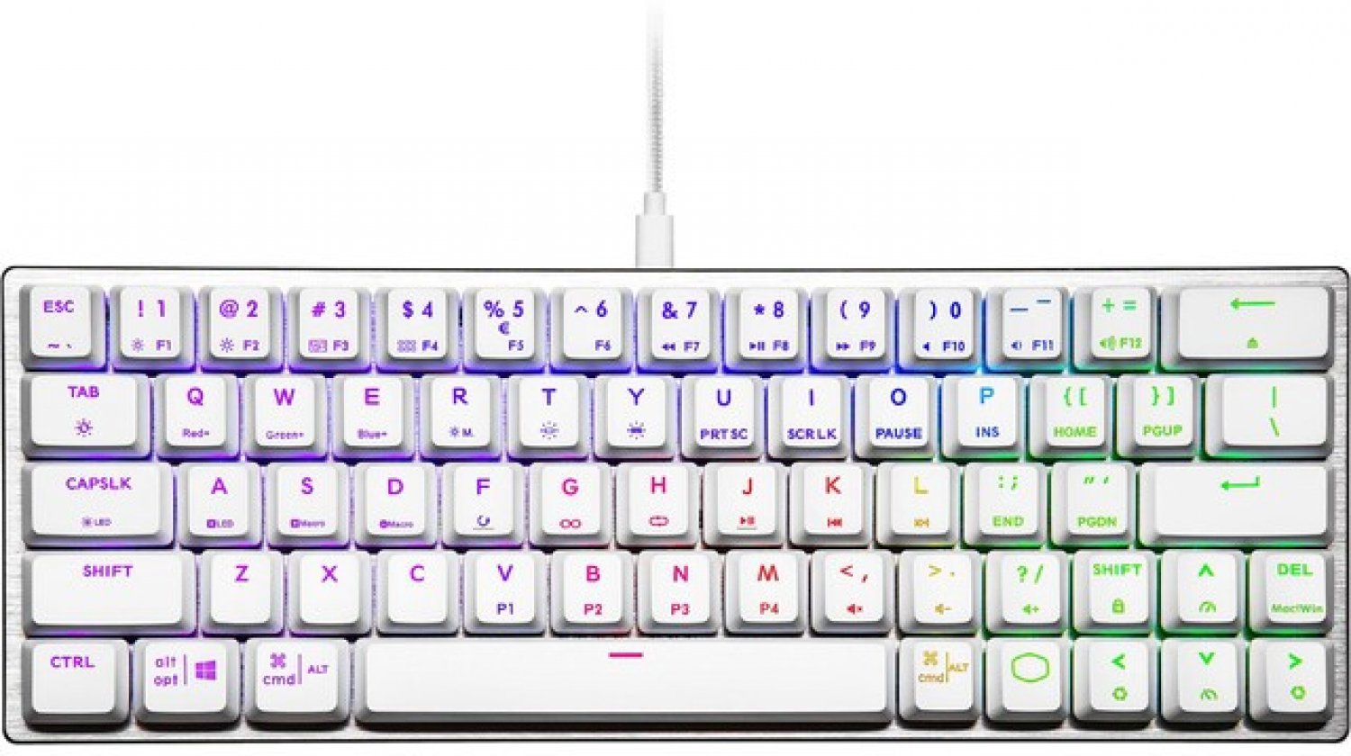 Keyboard Cooler Master SK620 RGB White (SK-620-SKTR1-US)