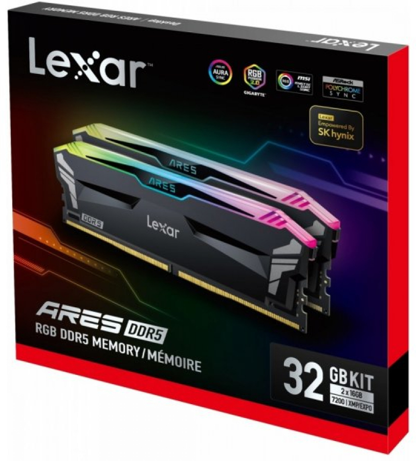 RAM Lexar ARES RGB Gaming 32GB Black - Memory, PC RAM - PC components