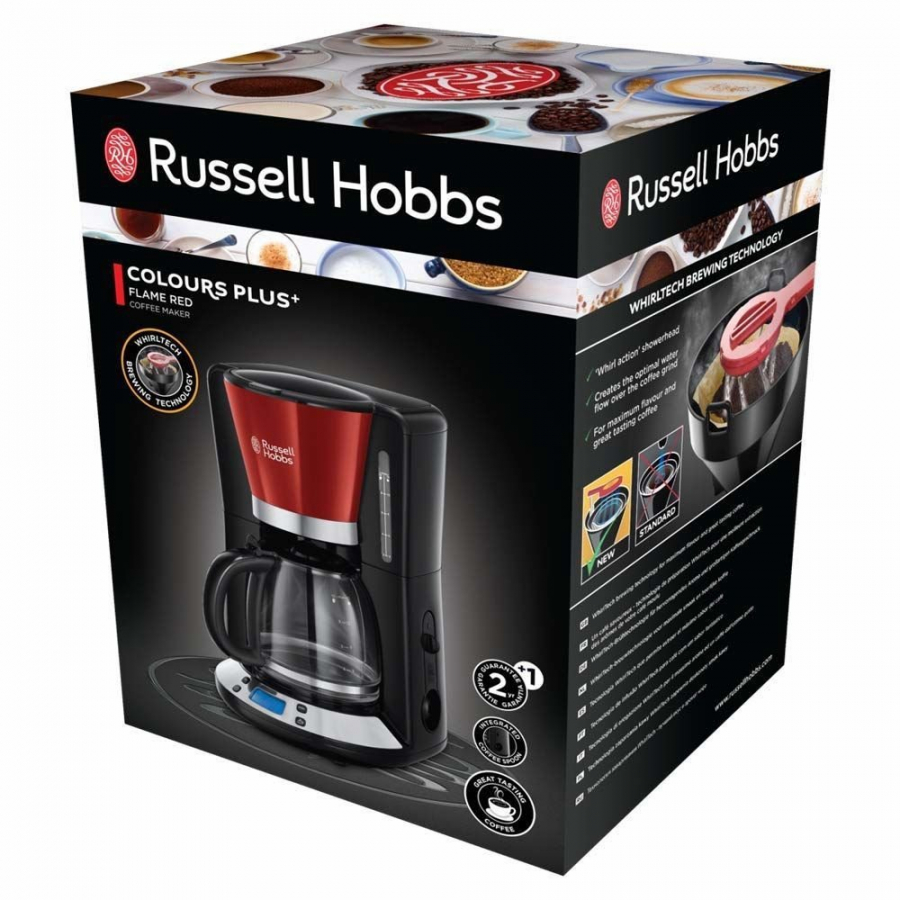 Russell Hobbs Colours - | Red maker 24031-56 beauty Data Coffee and Baltic - Health Plus