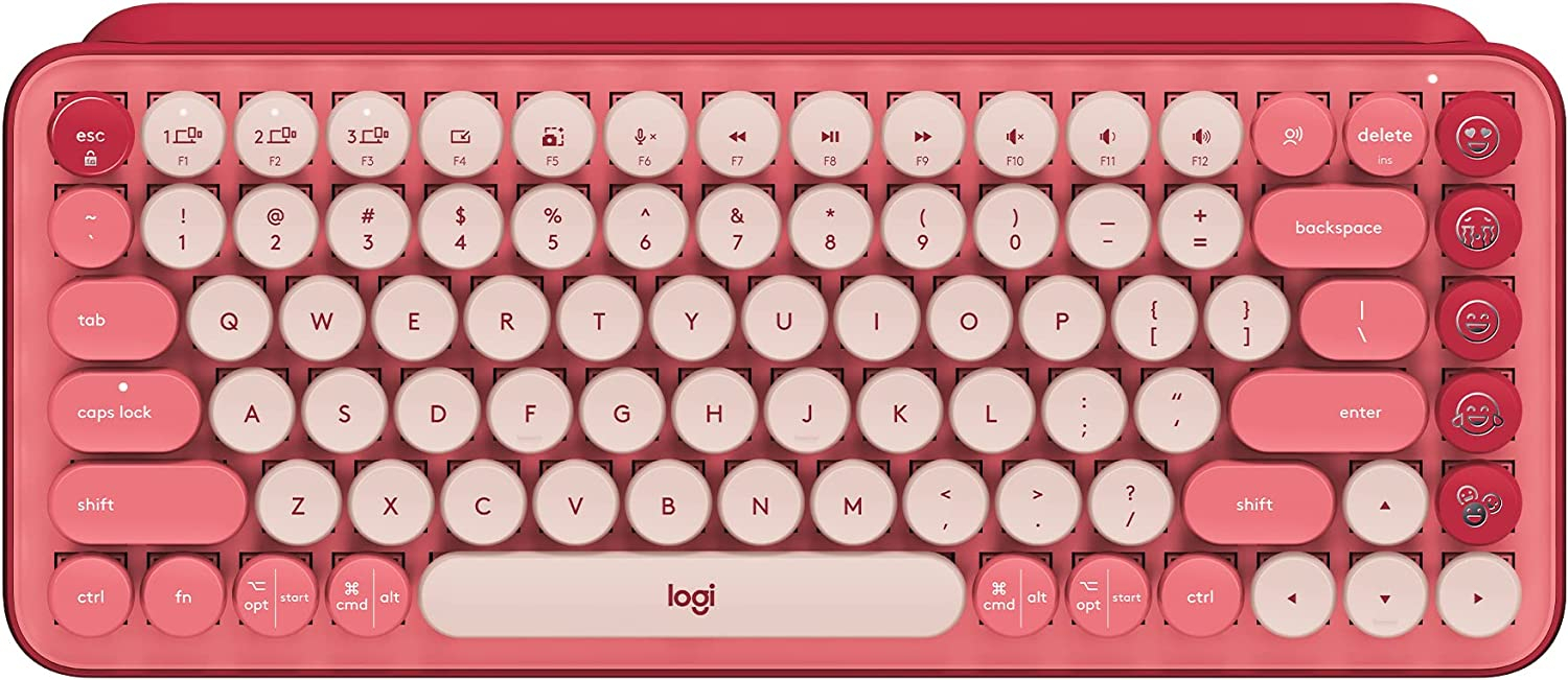 Keyboard Logitech POP Keys With Emoji Keys US Heartbreaker Rose (920-010737)