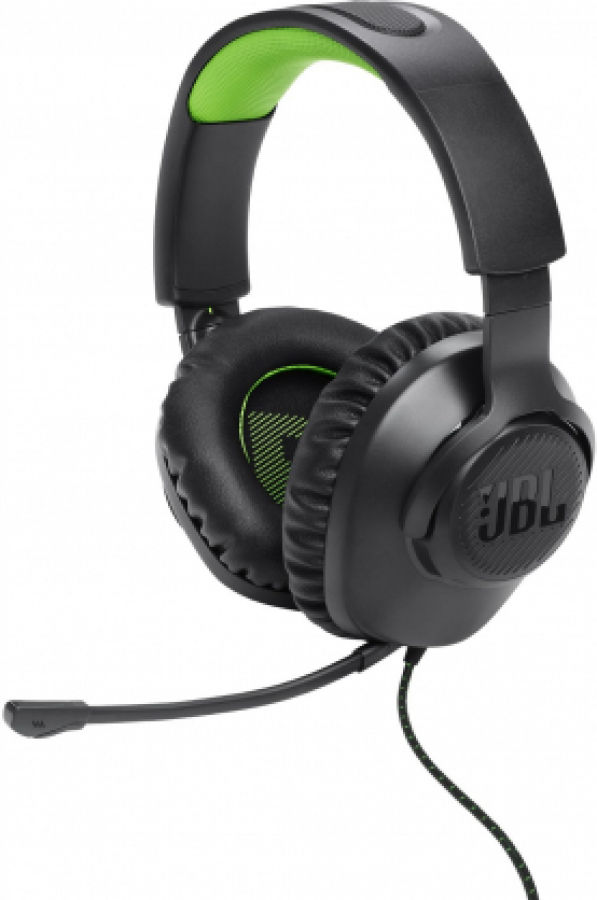 Headphones JBL Quantum 100 Black / Green (JBLQ100XBLKGRN)