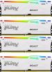 RAM Kingston FURY Beast RGB XMP 128GB White (KF556C40BWAK4-128