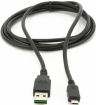 Kabelis Gembird USB Male - MicroUSB 1m Black (CC-MUSB2D-1M