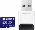 Atmiņas karte Samsung microSDXC 256GB Pro Plus + USB Adapter (MB-MD256SB/WW