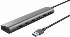 USB Hub Trust Halyx 7 Port USB 3.2 Gen1 Hub Grey (24967
