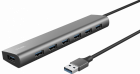 USB Centrmezgls Trust Halyx 7 Port USB 3.2 Gen1 Hub Grey (24967