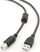 Cable Gembird Premium USB Male - USB Male B 3m Black (CCF-USB2-AMBM-10