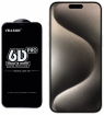 Ekrāna aizsargstikls telefonam RED PRO 6D for Apple iPhone 15 Black (RP-TEM-IP15