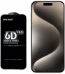 Ekrāna aizsargstikls telefonam RED PRO 6D for Apple iPhone 15 Pro Max Black (RP-TEM-IP15PRM