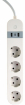 Viedā Rozete Gembird Smart Power Strip with USB Charger 4 Sockets White (TSL-PS-S4U-01-W