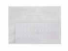 Keyboard stickers MINI Transparent / WHITE RUS BLISTER (4751044231344