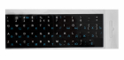 Keyboard stickers Black / Blue RUS Laminated BLISTER (4751044231351