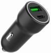 Car charger Gembird USB Type-C + USB Type-A Black (TA-UC-A2PDQC20-CAR-01