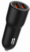 Car charger Gembird USB Type-C + USB Type-A Black (TA-UC-A2QC36-CAR-01