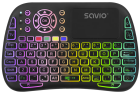 Klaviatūra Savio ARGB Mini Bluetooth  + 2.4 GHz Black (KW-04