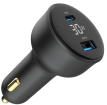 Car charger Gembird 2-port USB Car Fast Charger 30W Black (TA-UC-AC2PD30LCD-CAR-01