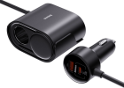 Charger Baseus 1for2 Car 30W Black (C00455300121-00