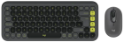 Klaviatūra + Pele Logitech POP ICON COMBO Graphite Green US (920-013140