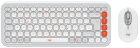 Klaviatūra + Pele Logitech POP ICON COMBO OFF White Orange US (920-013141