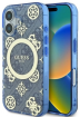 Maciņš telefonam Guess IML Peony On 4G MagSafe  Apple iPhone 16 (GUHMP16SH4PYEEB