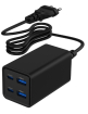 Lādētājs Gembird 4-port 65 W GaN USB PowerDelivery Fast Charger Black (TA-UC-2A2C-PD65-01BK
