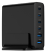 Lādētājs Gembird Universal USB charger 6-port 75W GaN (TA-UC-2A4C-PD75-01-BK