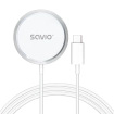 Wireless Charger Savio ar USB - USB-C kabeli 15W 1m White (LA-11