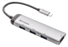USB Docking Verbatim Hub 4-Port USB-C Multiport (49147V