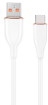 Kabelis Gembird Premium silicon USB-A Male - USB Type-C Male 1.5m White (CC-USB2S-AMCM-1.5M-W