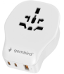 Adapteris Gembird universal travel adapter 20W White (TPA-1A2C20-02-W