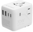 Adapteris Gembird universal travel adapter 70W White (TPA-2A3C70-01-W