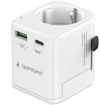 Adapteris Gembird Grounded Universal Travel Adapter 20W (TPA-EU1A1C20-01-W