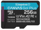 Atmiņas karte Kingston  Canvas Go Plus G4 MicroSDXC 256GB (SDCG4/256GBSP