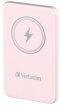 Enerģijas krātuve Verbatim Charge n Go 5000mAh Magnetic Wireless Charge Pink (32243V