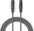 Cable Nedis XLR M - XLR F 5m (COTH15012GY50