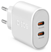 Lādētājs SBS 2x USB-C 45W (TETR2CPD45W