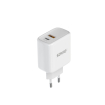 Lādētājs SAVIO Wall Charger 20 W 1× USB-A, 1× USB-C (LA-12