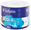 Matricas CD-R Verbatim Data Life 700MB 1x-52X Inkjet Printable 50 Pack Wrap Spindle (43794V