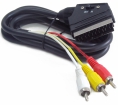 Cable Gembird Scart IN/OUT-RCA 1.8m (CCV-519-001