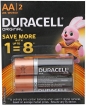 Baterijas Duracell AA Alkaline 2pack (5000394004283