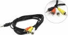 Gembird 3.5mm Male - 3 x RCA Male 2m Black (CCA-4P2R-2M