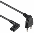 Gembird Power Cord C7 / Angled - Black (PC-184L