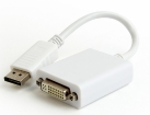 Gembird DisplayPort Male - DVI Female White 4K (A-DPM-DVIF-03-W