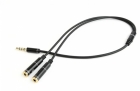 Gembird 3.5 mm audio + microphone adapter Metal (CCA-417M