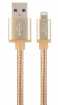 Gembird cotton braided USB Lightning 1.8m Gold (CCB-MUSB2B-AMLM-6-G