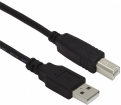 Cable Brackton USB Male - USB Male B 3m Black (US2-ABB-0300.B